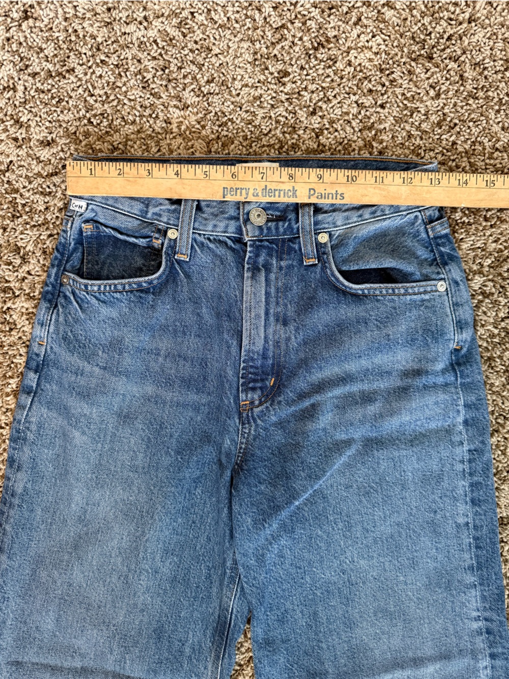 Citizens Of Humanity Paloma Medium Blue Baggy Wide-Leg High-Rise Jeans sz 24 - Picture 8 of 16